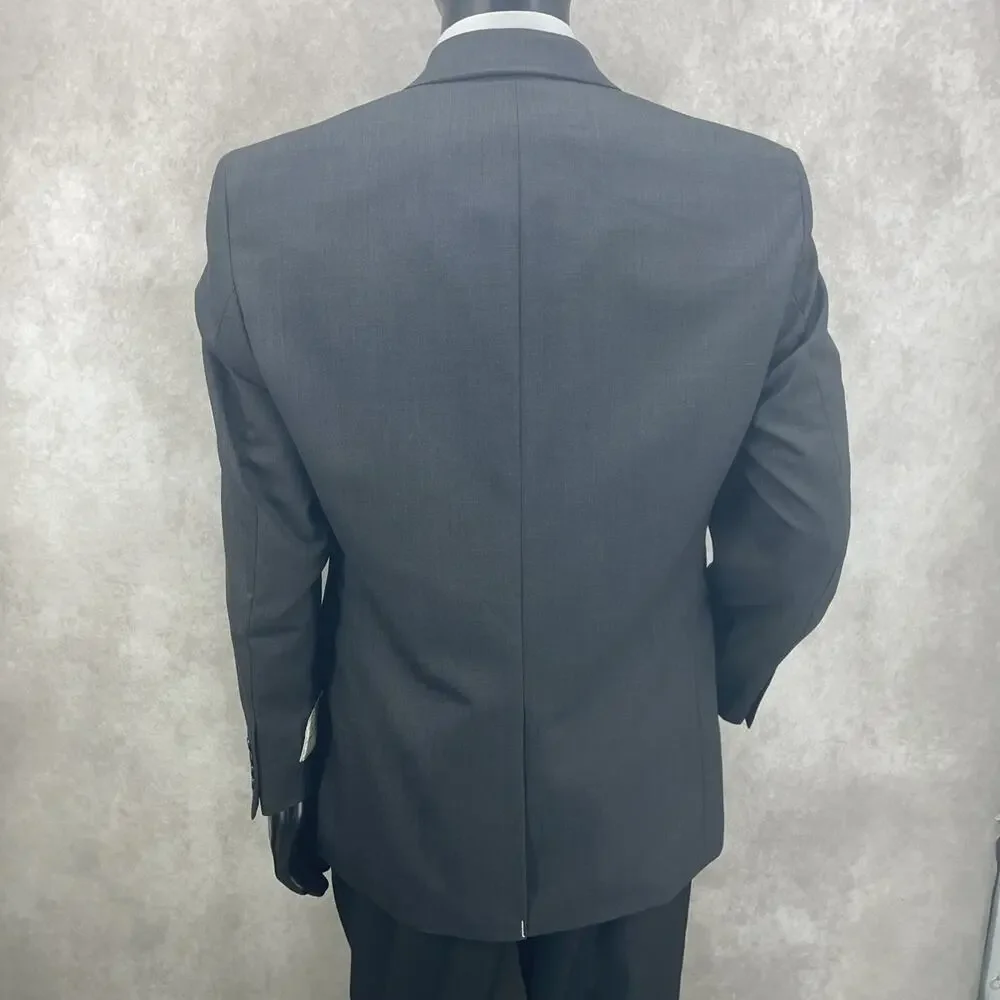 $229 Jos A Bank Classic Collection Mens 41R Blazer Suit Jacket Charcoal Wool